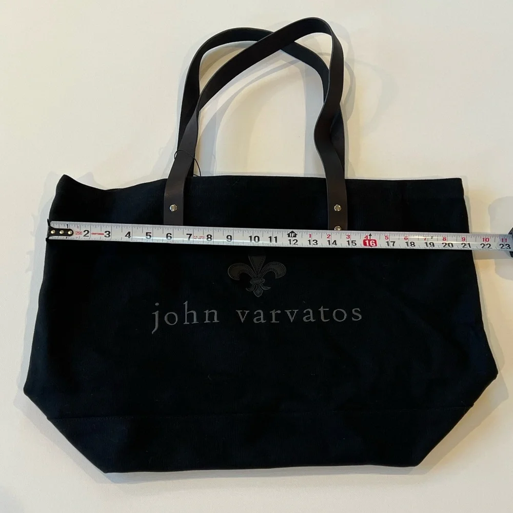 John Varvatos Black Canvas Tote